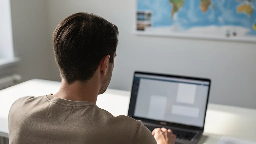 Personne analysant des avis médicaux sur ordinateur portable dans un environnement moderne