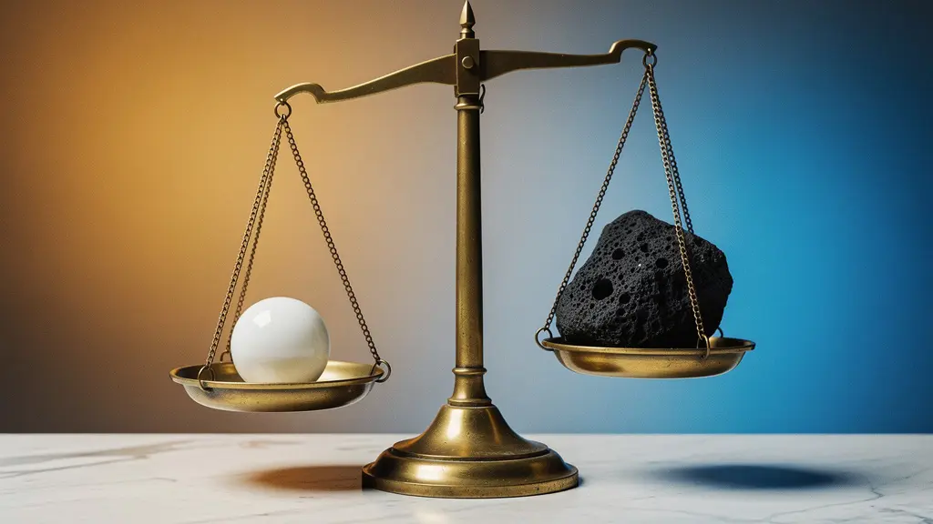 Balance symbolique avec des éléments médicaux abstraits évoquant la hiérarchisation des risques chirurgicaux entre complications réversibles et séquelles permanentes