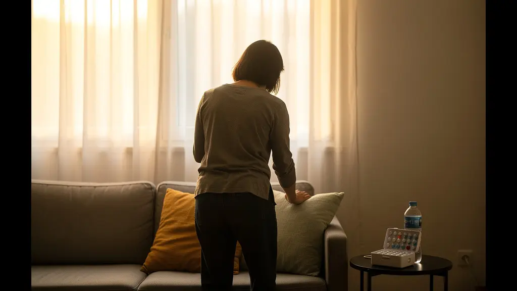 Intérieur de maison organisé avec zones de repos et récupération