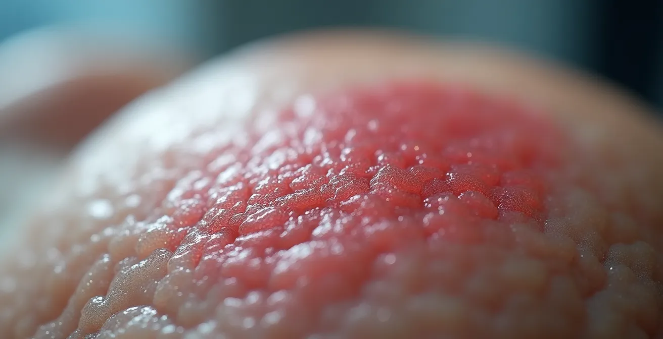 Traitement des cicatrices par laser fractionné et micro-needling en gros plan